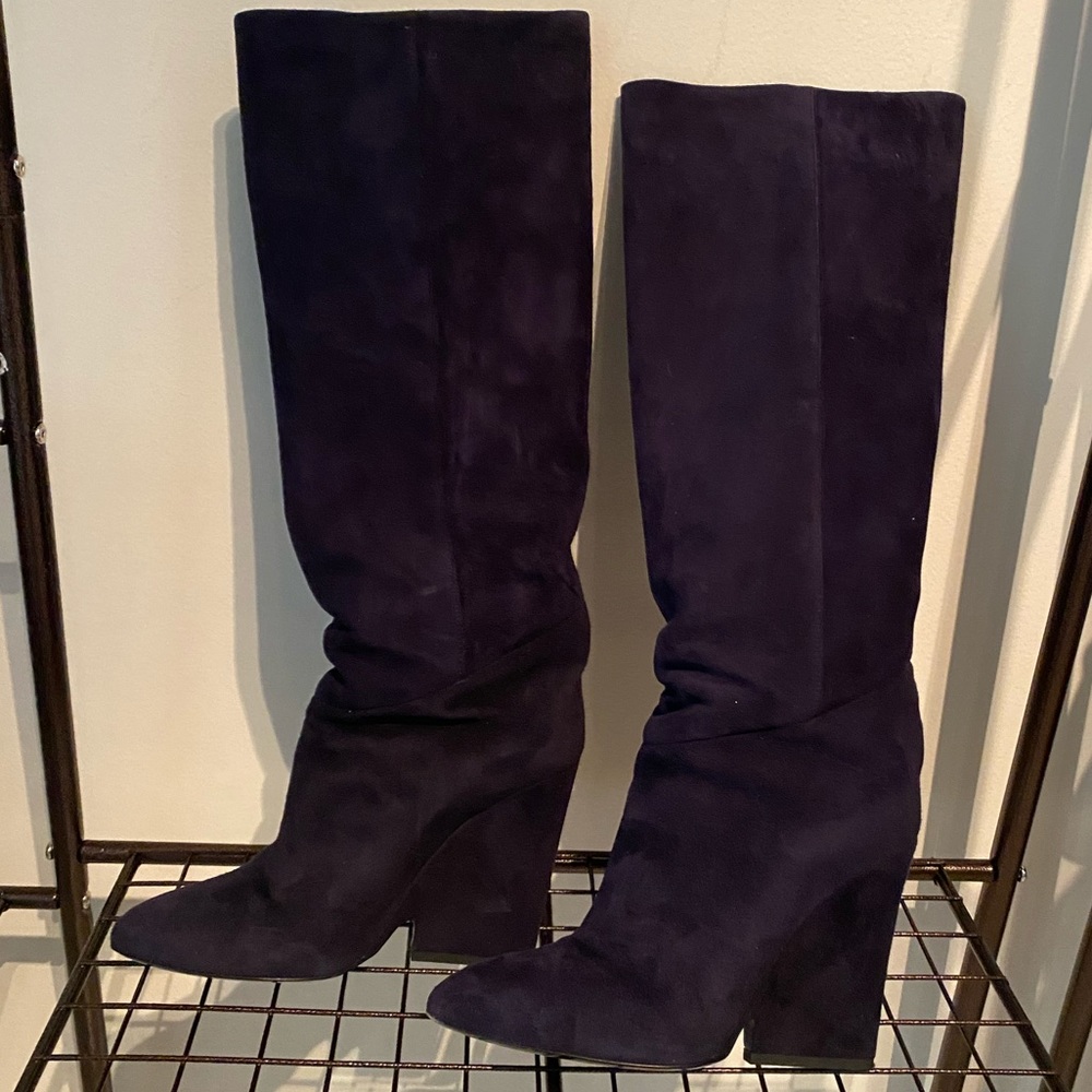 JIMMY CHOO SUEDE HIGH KNEE BOOTS SIZE US9 EU39
